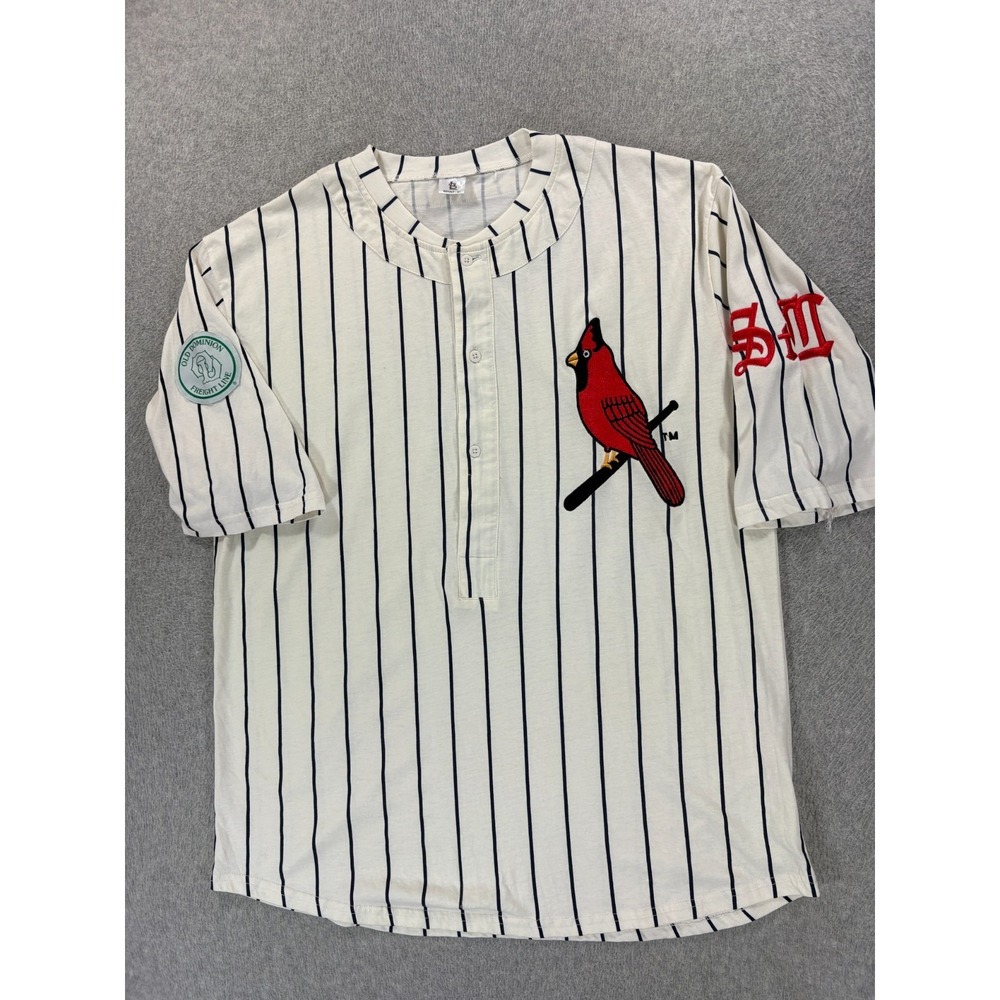 St Louis Cardinals Stitched Logo Retro Baseball Jersey (Men's XL White